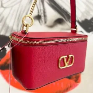 Valentino Bags Valentino Garavanivlogo Leather Makeup Bag